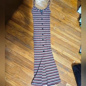 Women's wild fable striped body con dress size XS mid shin length